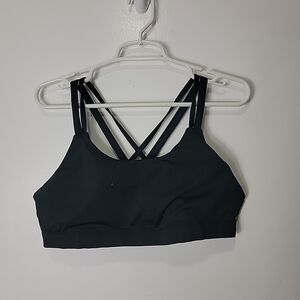 Champion Women's Black Padded Strappy Racerback Sports Bra, XL